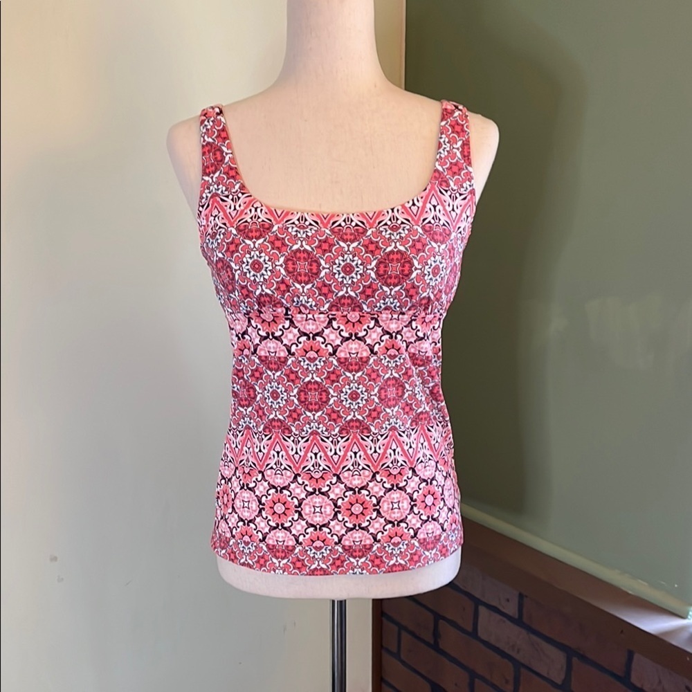 4D Women's Pink Patterned‎  Swim Top F01 6602